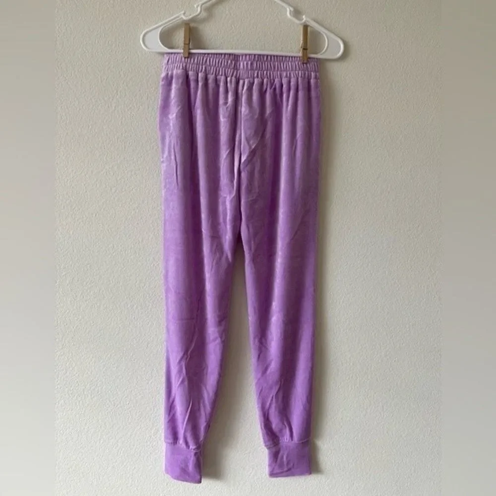 NWT Generation Love Ivy Velour Jogger Sweatpants Lilac Purple Pink XS